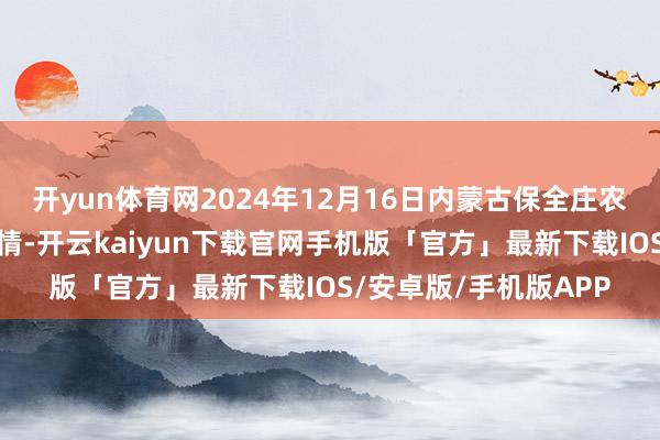 开yun体育网2024年12月16日内蒙古保全庄农家具批发市集价钱行情-开云kaiyun下载官网手机版「官方」最新下载IOS/安卓版/手机版APP